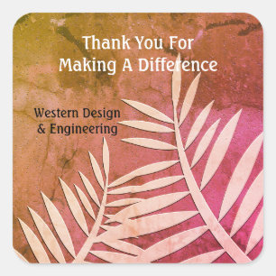 Zakelijke waardering van werknemer Hartelijk dank Vierkante Sticker