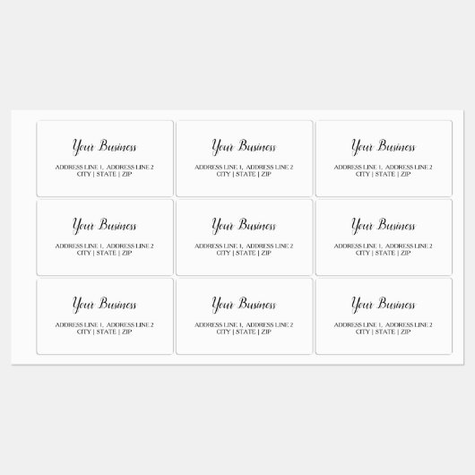 Zakelijke waterdichte retouradreslabels | Wit Labels (Vel)