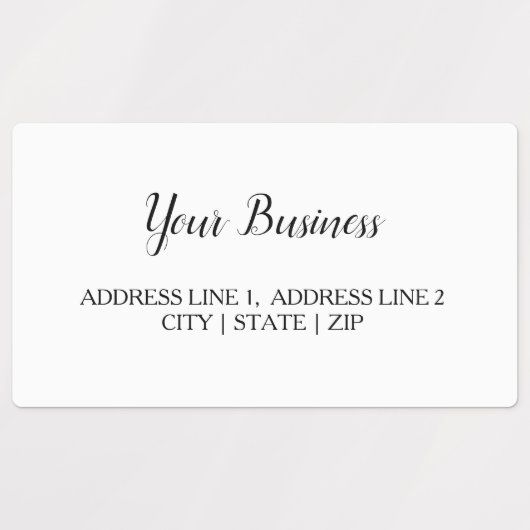 Zakelijke waterdichte retouradreslabels | Wit Labels (Design 2)
