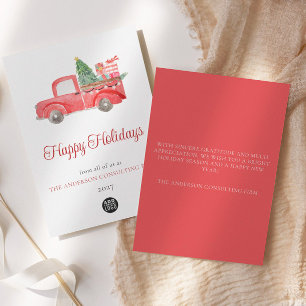 Zakelijke Waterverf Logo Vakantie Kaart