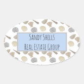 Zakelijke Waterverf Ovale Sticker (Voorkant)