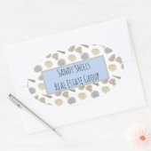 Zakelijke Waterverf Ovale Sticker (Envelop)