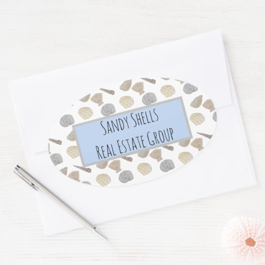 Zakelijke Waterverf Ovale Sticker (Envelop)