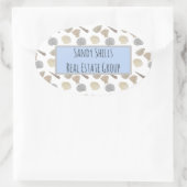 Zakelijke Waterverf Ovale Sticker (Tas)