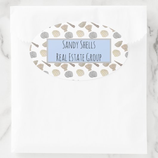 Zakelijke Waterverf Ovale Sticker (Tas)