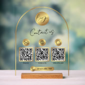 Zakelijke website info gouden logo QR-code duideli Acryl Bord (Neutraal)