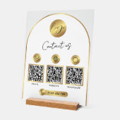 Zakelijke website info gouden logo QR-code helder Acryl Bord (Hoek)