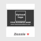 Zakelijke website op Black Rectangle Vinyl Sticker (Vel)