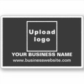 Zakelijke website op Black Rectangle Vinyl Sticker (Voorkant)