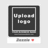Zakelijke website op Black Square Vinyl Sticker (Vel)