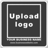 Zakelijke website op Black Square Vinyl Sticker (Voorkant)