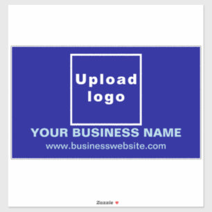 Zakelijke website op Blue Large Rectangle Vinyl Sticker