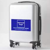 Zakelijke website op Blue Large Rectangle Vinyl Sticker (Koffer)