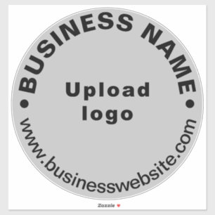 Zakelijke website op Grey Grote Ronde Vinyl Sticke Sticker
