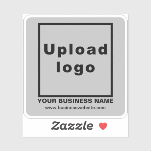 Zakelijke website op Grey Square Vinyl Sticker (Vel)