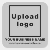 Zakelijke website op grijs vierkant Sticker (Voorkant)