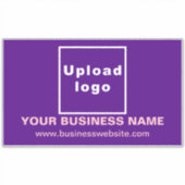 Zakelijke website op Paarse grote rechthoek Vinyl Sticker (Voorkant)