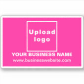 Zakelijke website op Pink Rectangle Vinyl Sticker (Voorkant)
