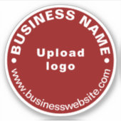 Zakelijke website op rode ronde vinyl Sticker (Voorkant)