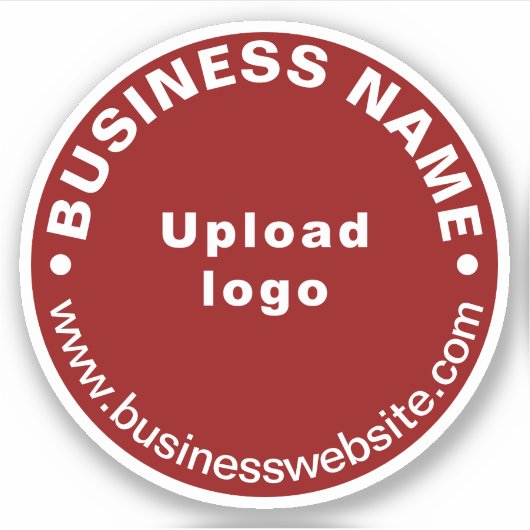 Zakelijke website op rode ronde vinyl Sticker (Voorkant)