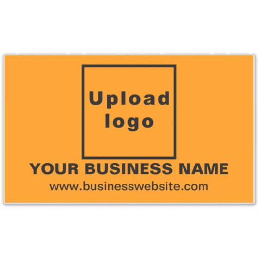 Zakelijke website op Sinaasappel Large Rectangle V Sticker (Voorkant)