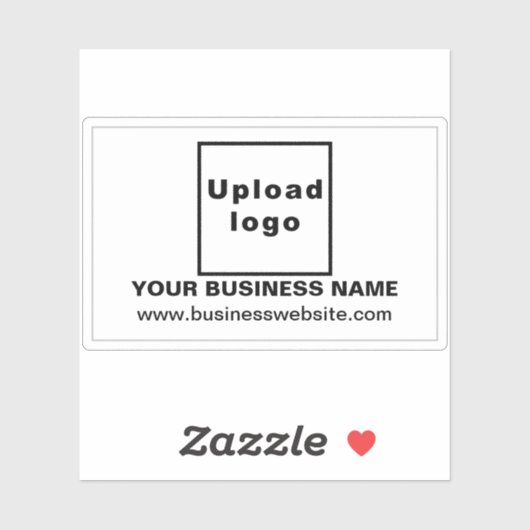 Zakelijke website op White Rectangle Vinyl Sticker (Vel)