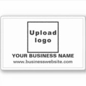 Zakelijke website op White Rectangle Vinyl Sticker (Voorkant)
