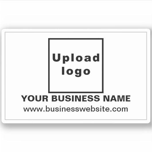 Zakelijke website op White Rectangle Vinyl Sticker (Voorkant)