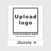 Zakelijke website op White Square Vinyl Sticker (Vel)