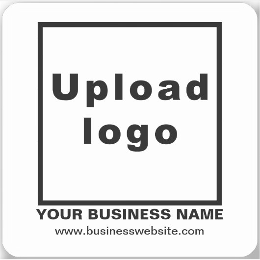 Zakelijke website op White Square Vinyl Sticker (Voorkant)