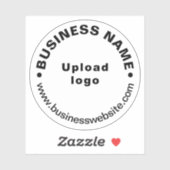 Zakelijke website op witte ronde vinyl Sticker (Vel)