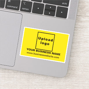 Zakelijke website op Yellow Rectangle Vinyl Sticke Sticker