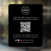 Zakelijke website | QR-code Modern Stijlvol Zwart Raamsticker