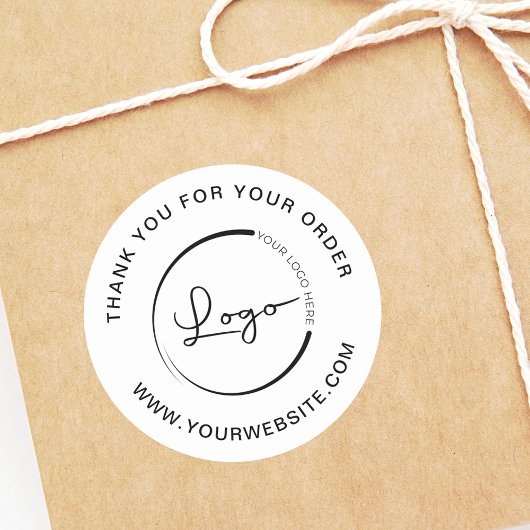 Zakelijke website Sjabloon Bedankt Ronde Sticker