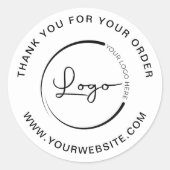 Zakelijke website Sjabloon Bedankt Ronde Sticker (Voorkant)