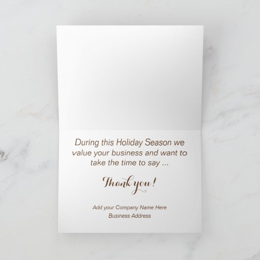 Zakelijke wenskaarten - Dankdag Kaart (Binnen)