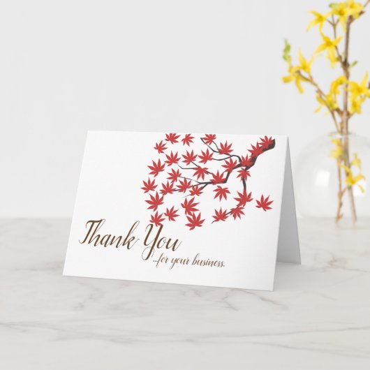 Zakelijke wenskaarten - Dankdag Kaart (Gele Bloem)