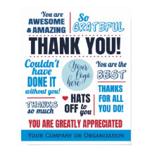 Zakelijke werknemer Dank u Poster voor waardering