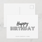 Zakelijke werknemer gefeliciteerd met je verjaarda briefkaart (Voorkant / Achterkant)