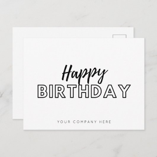 Zakelijke werknemer gefeliciteerd met je verjaarda briefkaart (Voorkant / Achterkant)