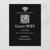 Zakelijke Wifi Modern Netwerk Qr Code Briefkaart (Voorkant)