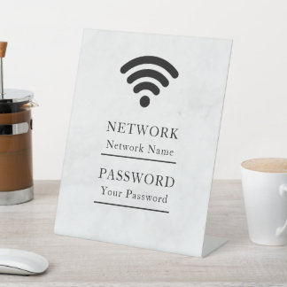 Zakelijke Wifi Modern Netwerk Reclamebord Met Voetstuk