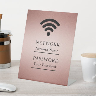 Zakelijke Wifi Modern Netwerk Reclamebord Met Voetstuk