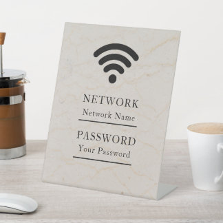 Zakelijke Wifi Modern Netwerk Reclamebord Met Voetstuk