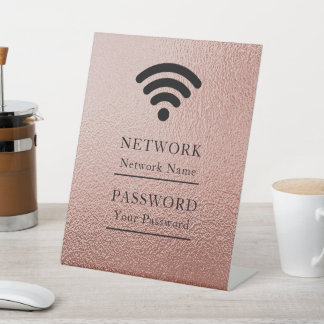 Zakelijke Wifi Modern Netwerk Reclamebord Met Voetstuk
