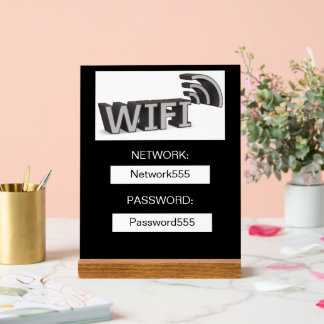 Zakelijke Wifi Modern Wachtwoord Acryl Tafel  Bord