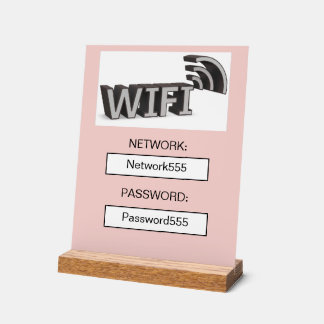 Zakelijke Wifi Modern Wachtwoord Acryl Tafel  Bord