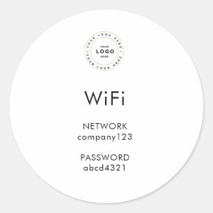 Zakelijke Wifi Moderne Netwerk Voetstuk Zing Ronde Sticker