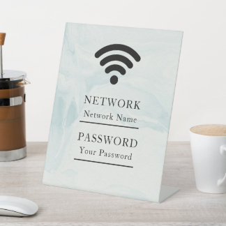 Zakelijke Wifi Morden Netwerk Reclamebord Met Voetstuk