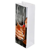 Zakelijke wijncadeautas met professioneel logo wijn cadeautas (Voorkant Gekanteld)